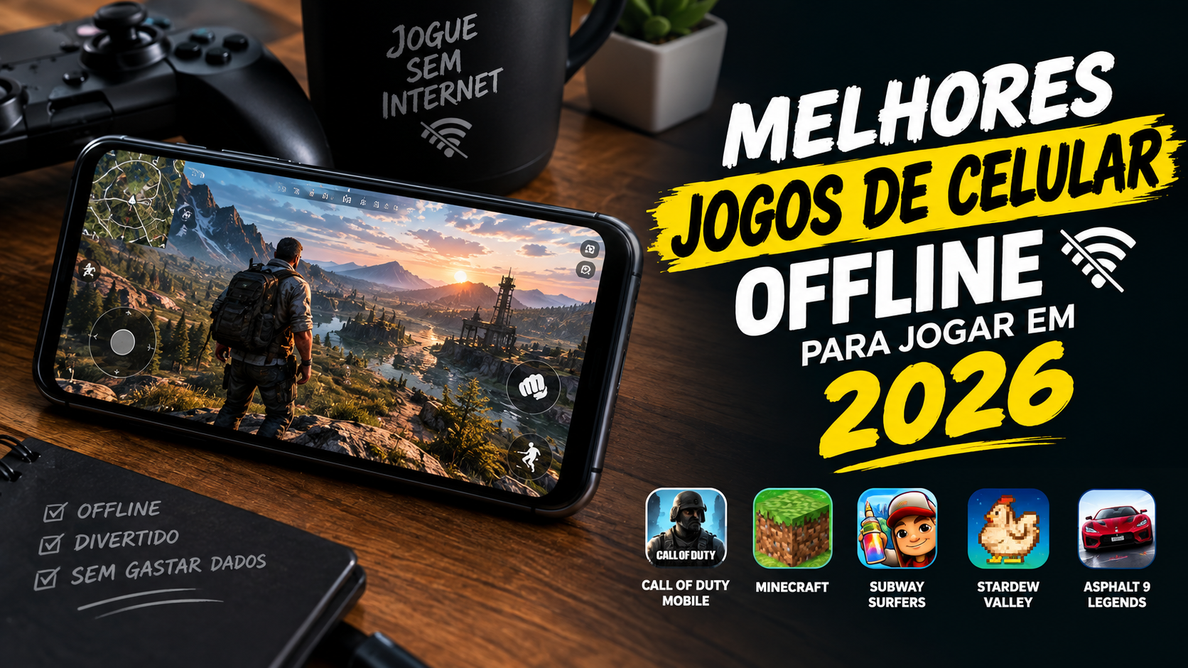 Melhores jogos de celular offline para jogar em 2026
